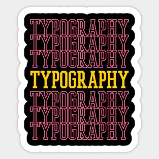 Typography effect border Sticker